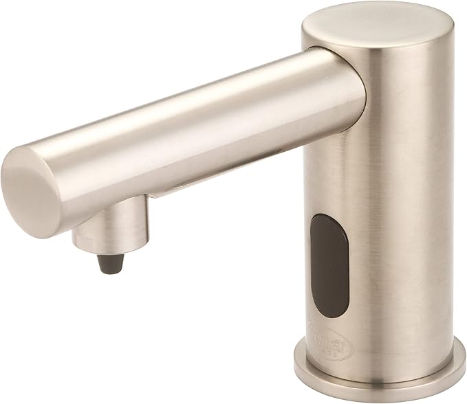 Central Brass 2099-BN Commercial Hands Free Modern Deck Mounted Single Hole Deck Mount Electronic Touchless Sensor Soap Dispenser - Brushed Nickel
