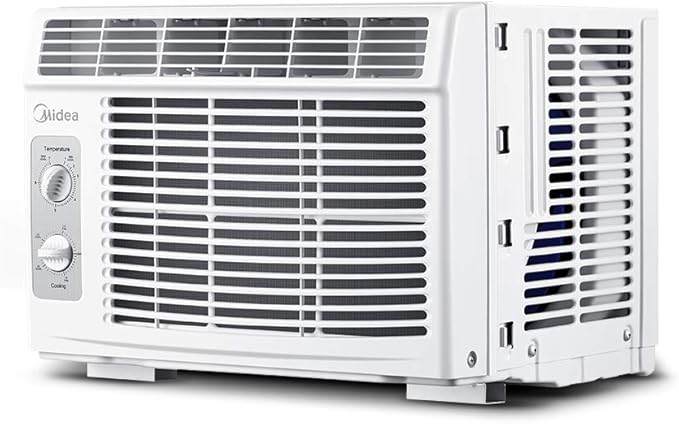 Midea 5,000 BTU EasyCool Small Window Air Conditioner - Cool up to 150 Sq. Ft. with Easy-to-Use Mechanical Controls and Reusable Filter, Perfect for Small Bedroom, Living Room, Home Office