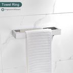 TNOMS 4-Pieces Bathroom Hardware Set, Polished Chrome Towel Bar Set, Wall Mounted Stainless Steel Bathroom Hardware Accessories Set, 23.6 inch