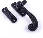 Renovators Supply Manufacturing Black Wrought Iron Window Sash Lock 3.75 in Window Locks with Mounting Hardware Pack of 3