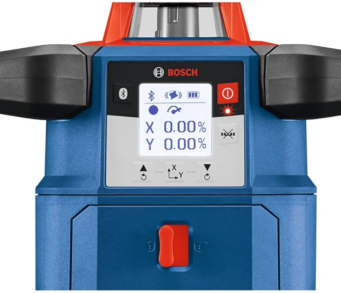 BOSCH GRL4000-80CHK REVOLVE 18V Connected Self-Leveling Horizontal Rotary Laser Kit, Includes CORE18V 4 Ah Battery & Charger, Tripod, Grade Rod, Receiver, Carrying Case, & Accessories