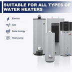 Powered Anode Rod, vattceel Water Heaters Titanium Anode Rod, Prevent Corrosion of Storage Tanks,Improving Water Quality, Up to 20 Years Service Life,NPT 3/4" Thread,For 30-90 Gallon Tank