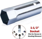 EWH-03 Electric Water Heater Tune-Up Kit with Element Wrench, Includes Upper & Lower Heater Thermostat, 2x Heater Elements - 4500W 240V (3500W@208V), 1 x Element Wrench, Water Heater Replacement Parts