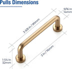 JOY DECOR Cabinet Pulls – 3 Inch Hole Center, Champagne Bronze, 30 Pack, Zinc Alloy Cabinet Handles for Drawers & Cupboard – Vintage Style Hardware for Kitchen, Bathroom, Dresser, Furniture Makeover