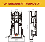 Electric Water Heater Thermostat,Include 1x KST203 Upper Thermostat & 1x KST200 Lower Thermostat,UL Certification,Compatible With Most Electric Water Heaters