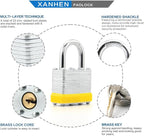 Keyed Alike Laminated Steel Padlocks with Normal Shackle for Sheds, Fences & Lockers (60-Pack)