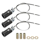 PATIKIL Candelabra Base Lamp Holder Light Socket, 3pcs UL Listed Keyless E12 Bulb Socket with 9.8" Wire Leads for E12 Incandescent LED Light Bulbs, 1.7" Tall