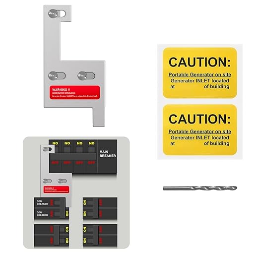 Generator Interlock Kit Compatible with GE General Electeric Vertical Main 150 and 200 Amp Panels,for Siemens 200 Amp Panel Interlock Kit,2 1/4 Inch Spacing spacing Between Main and Branch Breake