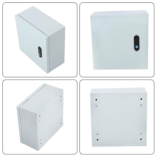 12 x 8 x 16 NEMA 4X Electrical Junction Box - Premium Steel Enclosure for Industrial Controls - Heavy Duty Outdoor Metal Cabinet with Dual-Key Lock - Fits Wiring, Connectors and Panels