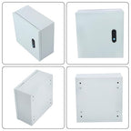 12 x 8 x 16 NEMA 4X Electrical Junction Box - Premium Steel Enclosure for Industrial Controls - Heavy Duty Outdoor Metal Cabinet with Dual-Key Lock - Fits Wiring, Connectors and Panels