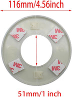 2 Pack Wall Split Flange ABS Round Escutcheon Plate for 2" / 51 mm Diameter Pipe Faucet Decoration Accessories (Silver)