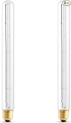 OHLECTRIC 40W T8 Clear Light Bulb (2-Pack) E26 Base, 120V, 2700K Warm White, Fully Dimmable, 190 Lumens, 2000 Hours - 11" Long