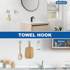 Cilee 15-Pieces Bathroom Hardware Set - Polished Chrome Bathroom Accessories, 24 Inch Towel Bar, Square Towel Ring, Toilet Paper Holder, Towel Hook, Wall-Mounted Stainless Steel Towel Bar Rack Set