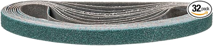 1/2 x 18 Inch Sanding Belt, 32 Pcs 60 Grit Zirconia Knife Sharpener Belts Work Sharpening for Belt Sander Knife Carving Tool Metal Working