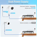 【130° Ultra Wide-Angle & 2-Way Audio】 4K Outdoor Wired Security Camera System, Wired Home Security Camera System, Home Video Surveillance System