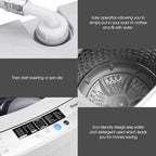 Giantex Full-Automatic Washing Machine Portable Compact 1.34 Cu.ft Laundry Washer Spin with Drain Pump, 10 programs 8 Water Level Selections with LED Display 12 Lbs Capacity