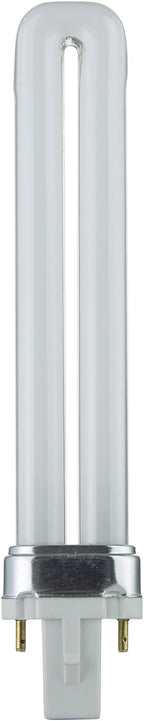 Sunlite Compact Fluorescent PL 2-Pin Single U-Shaped Twin Tube, 9 Watts, 120 Volts, 530 Lumens, 2700K Soft White, 2-Pin G23 Base, 10 Pack