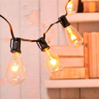 Abeja 10-Pack Edison Replacement Light Bulbs,7-Watt E12 Candelabra Base ST38 Replacement Clear Glass Light Bulbs for Outdoor Patio String Lights, Warm White