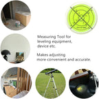 Bubble Spirit Level with Double Sided Adhesive Bottom, 40mm Circular Level Bubble Measuring Tools (40x10mm)