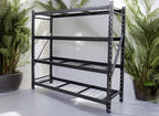 Generic Heavy Duty Member Mark 4-Shelf Industrial Storage Rack in Black, 77"" W x 24"" D x 72"" H (1 PACK)