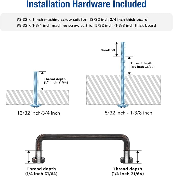 JOY DECOR Cabinet Pulls – 3-3/4 Inch Hole Center, Oil Rubbed Bronze, 10 Pack, Zinc Alloy Cabinet Handles for Drawers & Cupboard – Vintage Style Hardware for Kitchen, Bathroom, Dresser