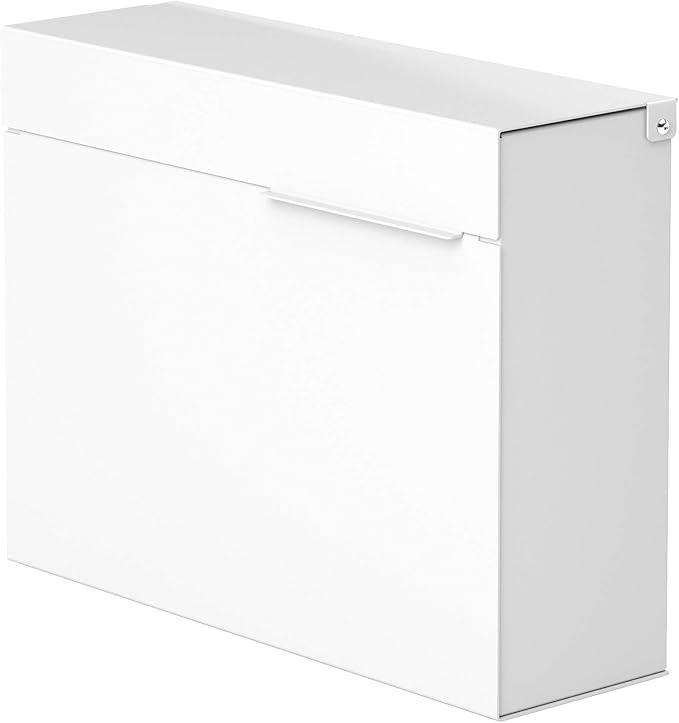 Vsons Modern Design Mailbox, Wall-Mount Mailbox Vsons Design Mitch W (Aluminum White Powder Coated) (White) (White with Numbers)