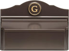 Whitehall Custom Wall Mount Mailbox Package - Mail Box with Monogram, Sand Cast Aluminum, Classic Design Bronze Personalized in Goldtone
