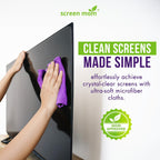 Screen Mom Screen Cleaner Purple Microfiber Cloths (4-Pack) - Microfiber Screens Cleaner Cloths, TV Cleaning Cloth for Electronic Cleaners, Laptop, Computer & Car Screens Cleaning Kit, TV Cleaners