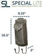 Special Lite Floral Vertical Wall Mount Mailbox - Swedish Silver Cast Aluminum Mailbox for Wall Mount - SVF-1001-SW