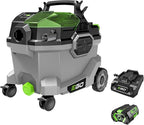 EGO Power+ Shop Vacuum Wet Dry, Car Vac, Portable Cordless Cleaner, 9 Gallon 110 CFM, Includes 56V 5.0Ah Battery and Charger - WDV0904