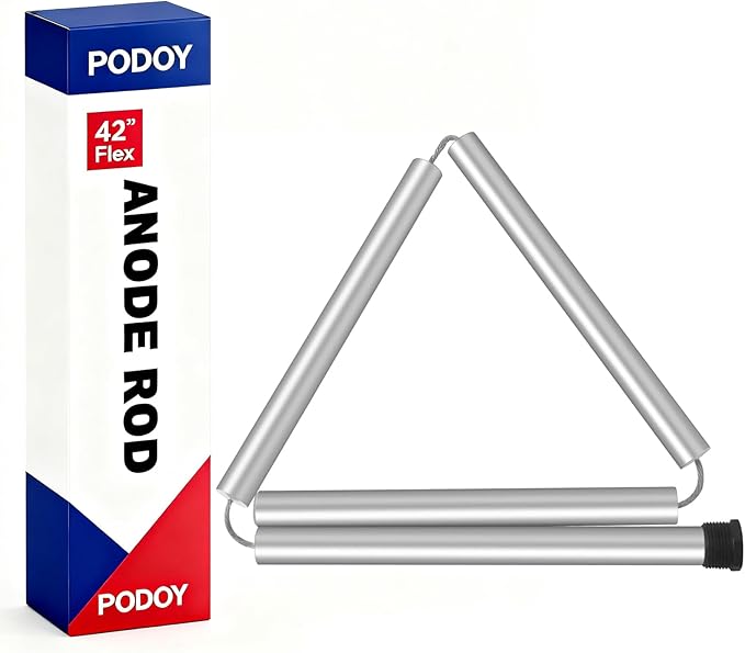 42'' Flexible Magnesium Anode Rod for Hot Water Heater Compatible with Rheem Reliance Richmond GE KenmoreTanks 3/4" NPT Thread 0.8'' Diameter Home Water Tank Anode Rod
