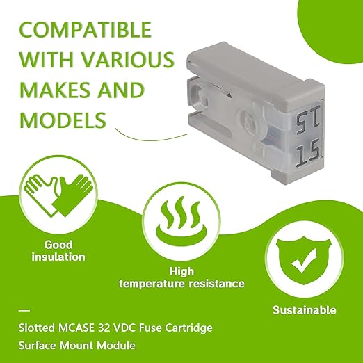 15A 32V Mini Slotted Automotive MCASE Shaped Cartridge Fuse Kit(Pack of 6pcs,15A)