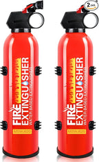 2 Pack Fire Extinguisher for Home with Wall Mount - 620ml Portable Fire Extinguisher for Car Vehicle Boat House Kitchen, Water-Based Fire Extinguisher for A, B, C, K Fire