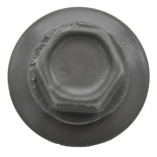 #14 Metal ROOFING SCREWS: (250) Screws x 1-1/2" CHARCOAL Hex Washer Head Sheet Metal Roof Screw. Self starting/tapping EPDM washer. Colored head for corrugated roofing