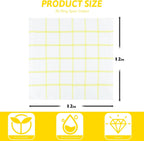 Nialnant 8 Pack Dish Cloths for Washing Dishes, 100% Cotton Reusable Cleaning Rag, Quick Drying Dish Towels for Kitchen,12x12 Inches,Yellow Plaid
