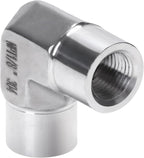 90 Degree Street Elbow - 1/8" NPT Female to 1/8" NPT Female Stainless Steel 304 Heavy Duty Forged Barstock Street Elbow Adapter Pipe Fitting (pack of 5)