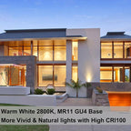 GU4 Bulb 20W 12V, 6 Pack GU 4 Base MR11 Halogen Bulb, GU4 Bulb Dimmable with Glass Cover, Fiber Optic Light Bulbs 2800K Warm White, MR11 12V 20W for Landscape, Accent, Track Lighting