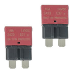 10A DC 12V-14V Auto Reset Circuit Breaker ATC/ATO Low Profile T1 Mini Blade Fuses Breakers for Car Trucks Marine Boat RV Solar and More,2 Pack