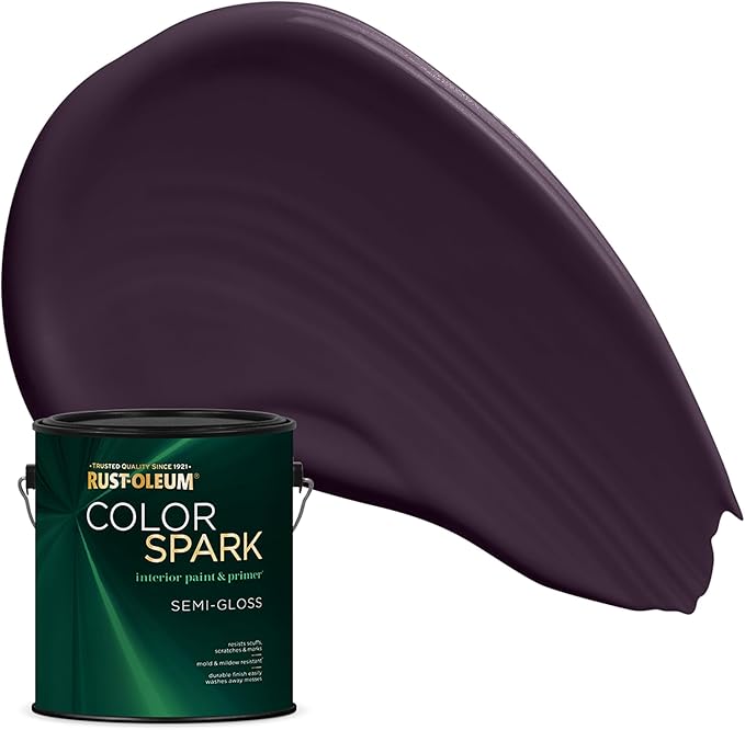 Rust-Oleum Color Spark Interior Paint and Primer in One, Semi-Gloss, Hocus Pocus, 1 Gallon