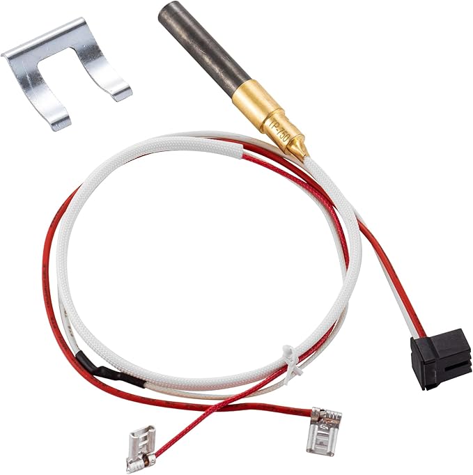 Minivolt Thermopile for Water Heater, Minivolt Thermopile Replacement Part Compatible with Reliance, Whirlpool, AO Smith, Kenmore Water Heater Replace# 100112330 9007876 9007877 300 301 Series