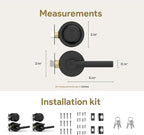 Mega Handles Ronn Entrance Combo, Entry Lever Door Handle and Single Cylinder Deadbolt Lock and Key, Heavy Duty Door Levers Set for Left or Right-Handed Doors - Matte Black (2 Pack) Keyed Alike