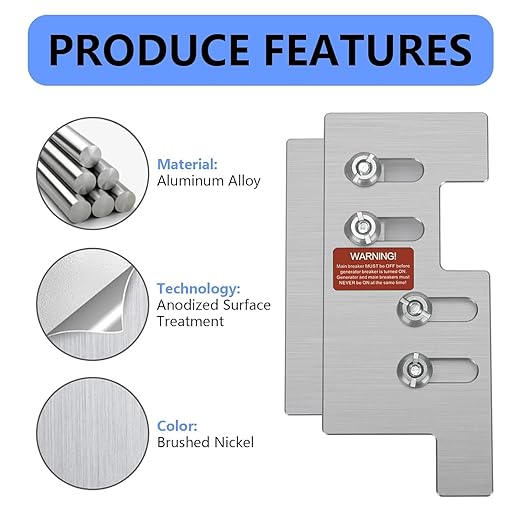 Generator Interlock Kit Compatible with Eaton Cutler Hammer Vertical Throw CH Series 150 or 200 Amp Panels, 2 1/4" Spacing Between Main and Generator Breaker, Interlock Breaker Kit.