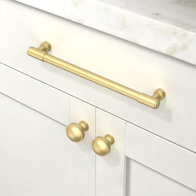 10 Pack Brushed Gold Cabinet Pulls 7.5 Inch(192mm) Kitchen Cabinet Handles Cabinet Hardware for Drawer Pulls
