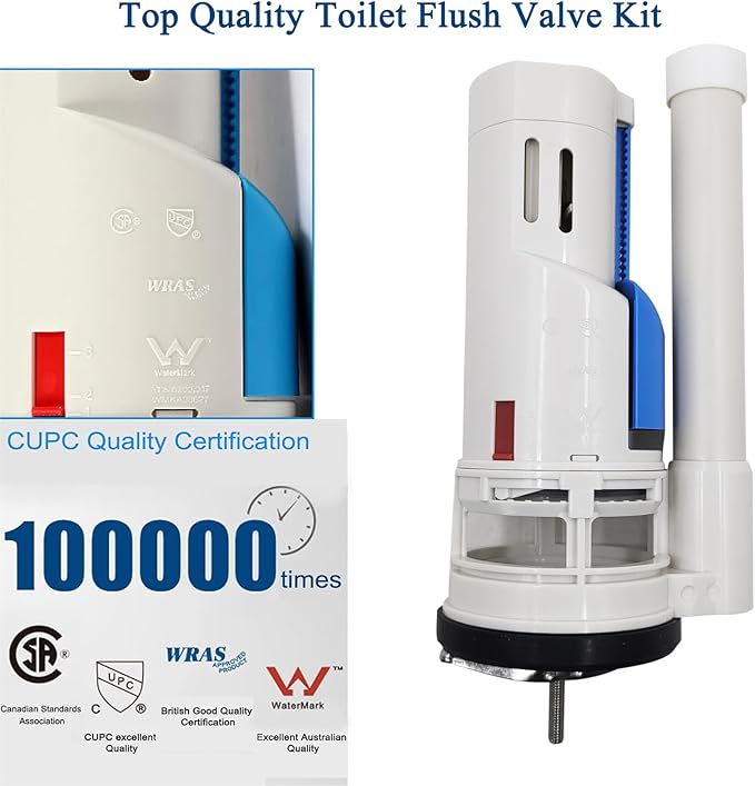 2-inch Toilet Flush Valves Assembly Compatible with Water Ridge One Piece Toilets Fits for TOTO THU338N Dual Flush Drain Valve Repair Part Replacement