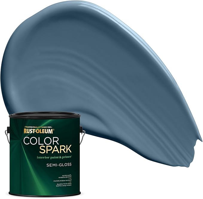 Rust-Oleum Color Spark Interior Paint and Primer in One, Semi-Gloss, Capri, 1 Gallon