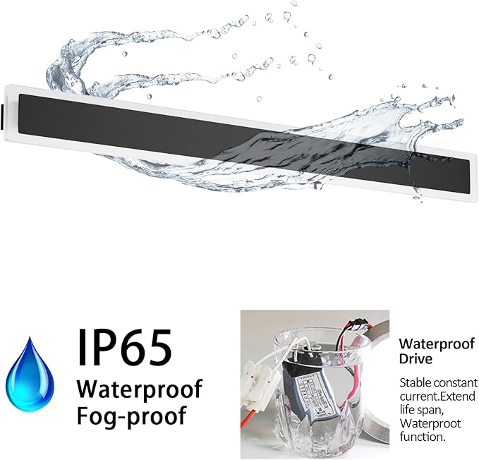 Aipsun 2 Pack Black Outdoor Wall Light 39.4inch Modern LED Exterior Wall Sconce, Long LED Linear Exterior Lights 3000K for House Living Room Corridor