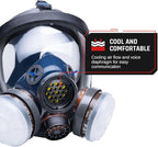 Parcil Distribution Gas Mask Survival Nuclear and Chemical Full Face Respirator - Organic Vapor & Particulate - CE Tested