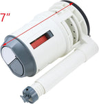 T Tulead Toilet Tank Parts Replacement Toilet Dual Flush Valve 7" Height, Fill Valve,Push Button, Fill Valve Thread Dia: G1/2, Flush Valve Dia: 3"