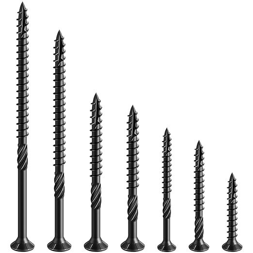 #10 * 3" Black Deck Screws, (1030pcs) 15 lbs.Exterior Wood Screws, Rust Resistant epoxy Coated, Bronze, T25 Star Bit