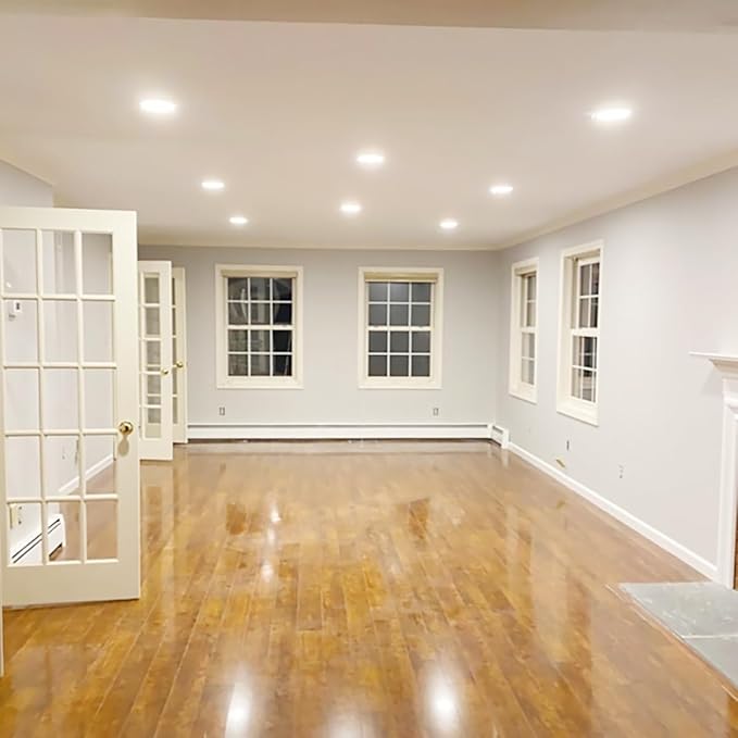 24 Pack 6 Inch Canless Recessed LED Ceiling Lights with Junction Box - 6000K Daylight , 1050LM High Brightness, 12W 110W Eqv, Ultra-Thin LED Recessed Lighting for Bedroom Kitchen Living Room Hallway